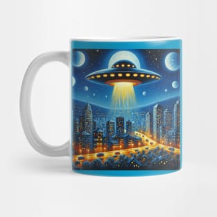 Urban Encounter: The City’s Celestial Visitor Mug